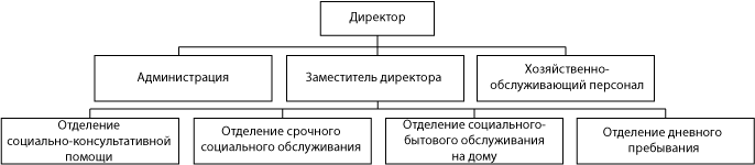 Структура ГБУ &laquo;Комплексный центр социального обслуживания населения Дальнеконстантиновского района&raquo;